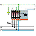 VAL-MS 230/3+1 FM - Type 2 surge arrester